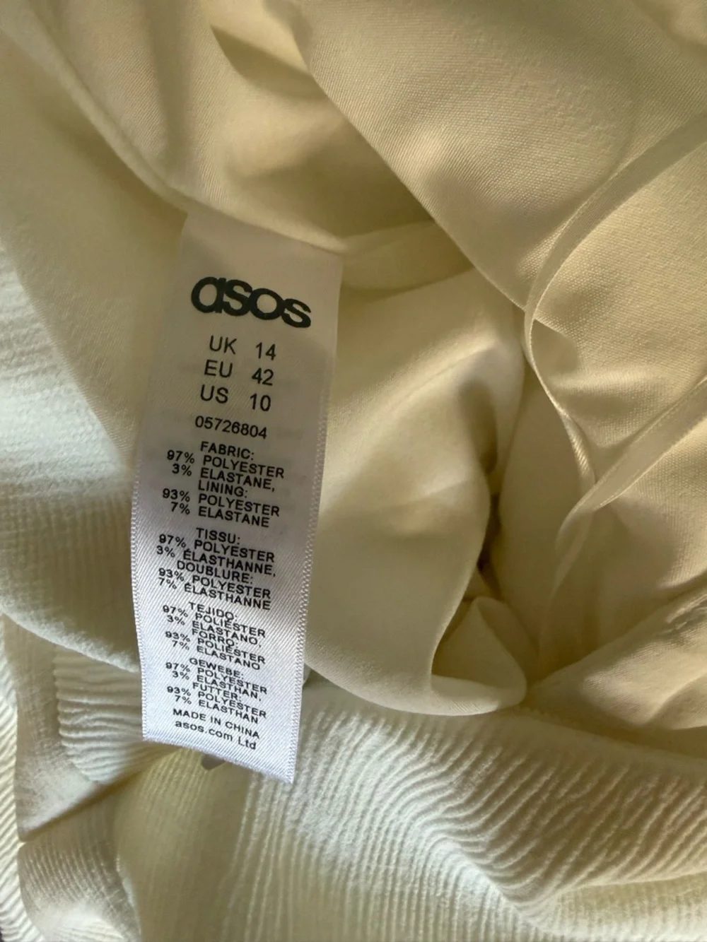 ASOS WHITE Drape Side Cutout Jumpsuit - White / US 10 UK 14 $150 (5726804) - Picture 4 of 5